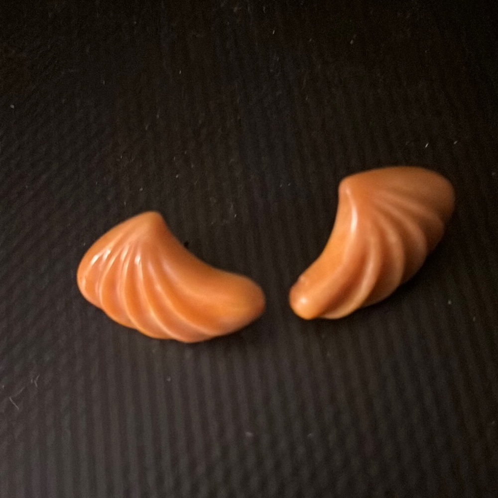 Vintage Orange Swirl Earrings